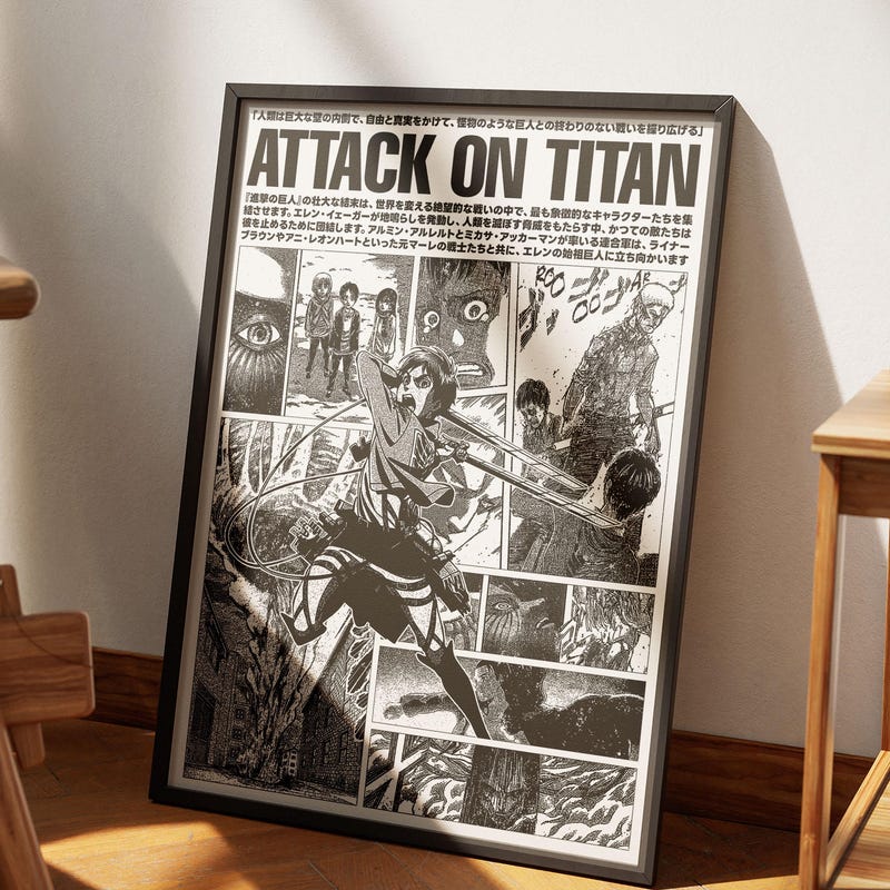 Attack on Titan Poster Etsy — free download