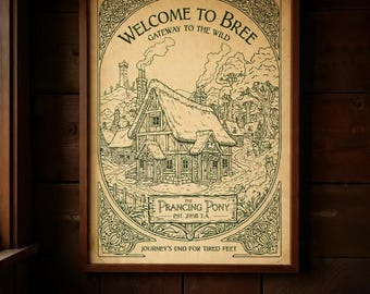 Prancing Pony Pub Sign | Middle Earth Decor (Digital Download)