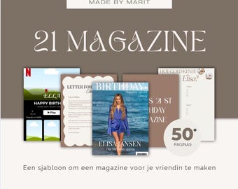 Template for a magazine