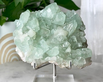 Green Apophyllite Crystal Cluster // AAA Quality Sugar Druzy Display Specimen Raw Natural Mineral Rock Meditation Stone Healing