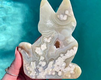 Tribal Big Cat carving in Jasper palm stone Tribal Big Cat carving in Jasper palm stone
