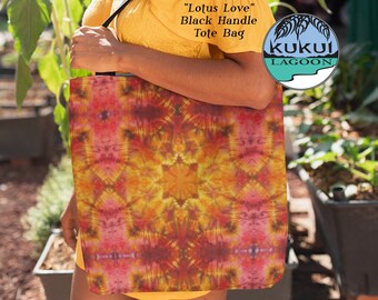 Sunset Boho 18 Inch Shopping Tote Bag with Sunset Tie Dye Print