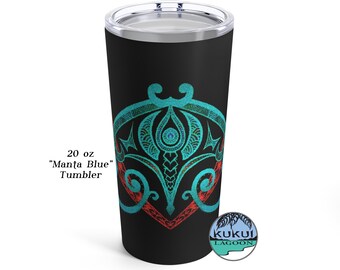 Manta Ray Tumbler, 20oz Covered Travel Coffee Cup, Great Gift!