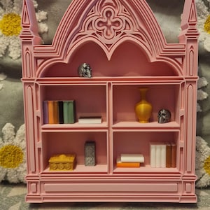 Mini Gothic Trinket Shelf | Dark Academia Decor | Gothic Curio Display | Witchy Shelf Decor | Crystal Display Shelf | Gothic Home Decor