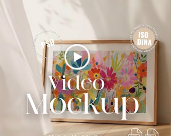 Animated Video Frame Mockup – DIN A ISO Realistic Wall Art Display (PSD MP4)