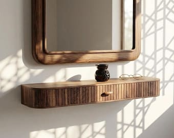 Boerderij houten consoletafel – Rustiek massief houten gangmeubilair