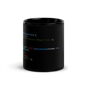 JavaScript Code Mug | Developer Gift | Black Ceramic Mug