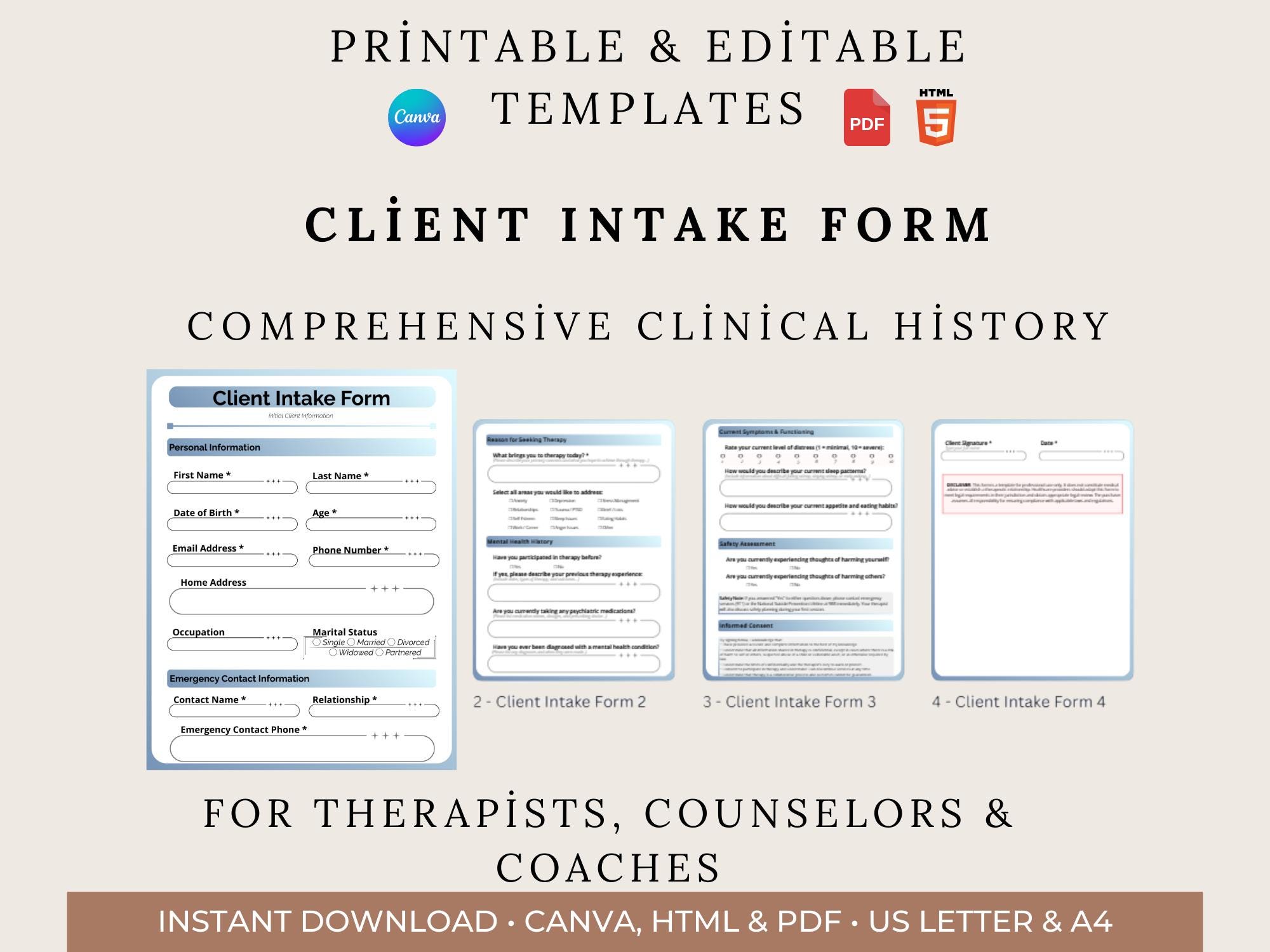 Mental Health Intake Notes.pdf Therapy Client Intake Form, Counseling Assessment, Mental Health ...