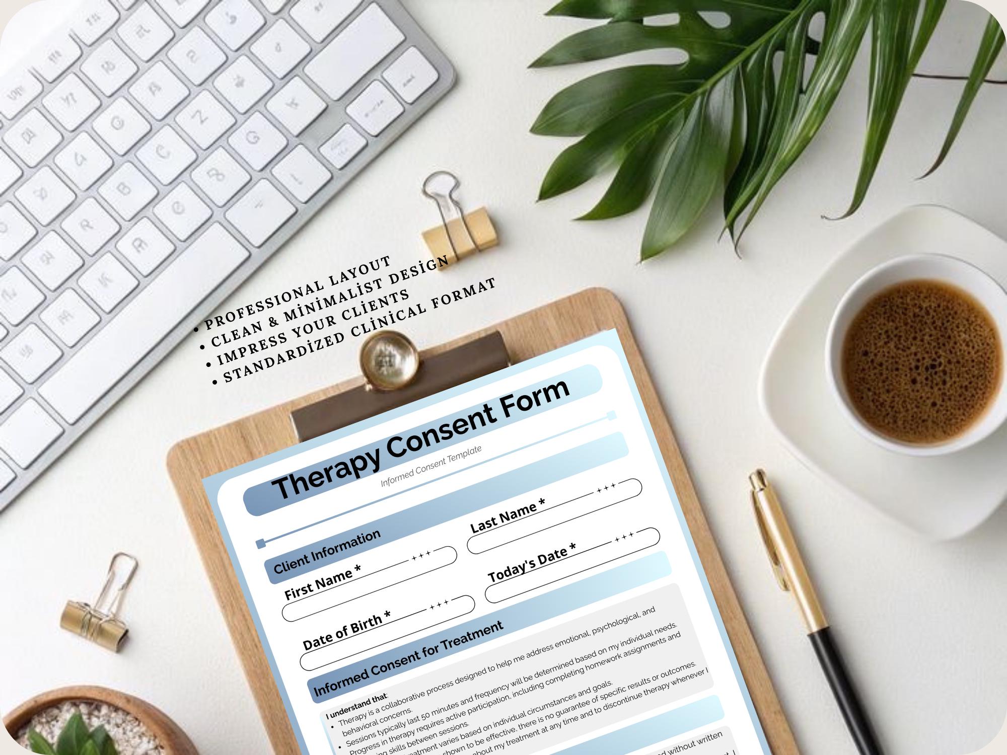 Therapy Informed Consent Form Template, Private Practice Forms (canva ...