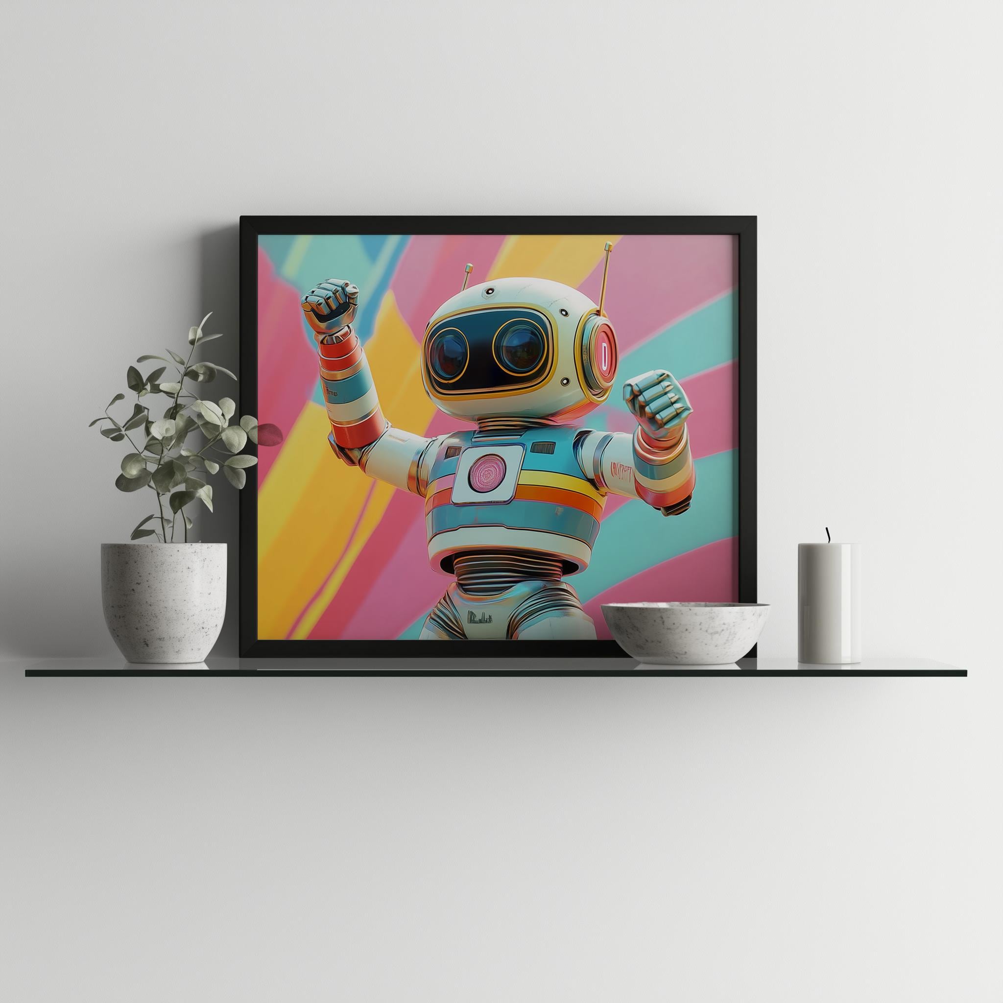 ポップアート ロボットアート I painted this robot at the