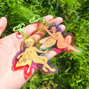 Regenbogen Feen Acryl Schlüsselbund