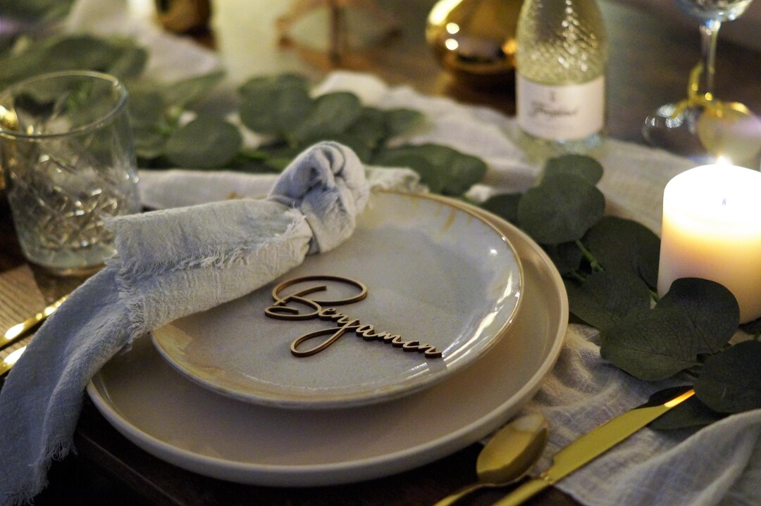 Laser Cut Names, Table Setting for Weddings, Personalised Wedding Name ...