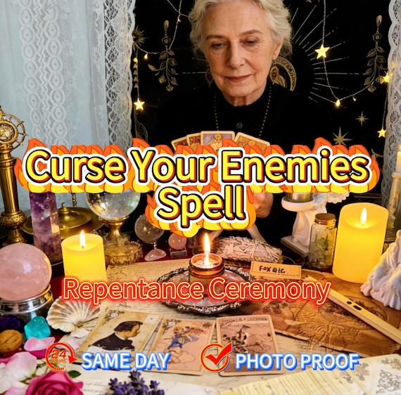 Curse Your Enemies Karmic Revenge Spell, Etsy Witch Hex Spell Same Day Cast, Payback Ritual, Evil Eye Spell, Regret Ritual