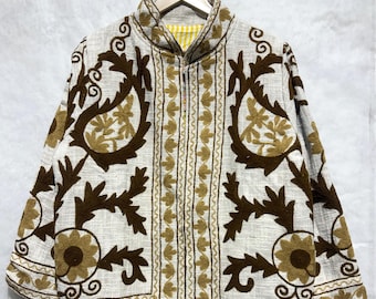 Handmade Suzani  Tnt Jacket, Embroidered Cotton Jacket, Winter Jacket, Hippie Short Jacket, Gift For Her