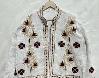 Suzani Handmade kantha floral embroidery TNT jacket Gifr for her