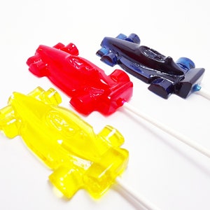 12 XLARGE RACE CAR Lollipops Race Car Party, Personalized Tags not included Sold Separately image 1