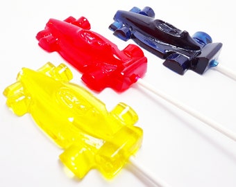 12 XLARGE RACE CAR Lollipops - Race Car Party, Personalized Tags not included - Sold Separately