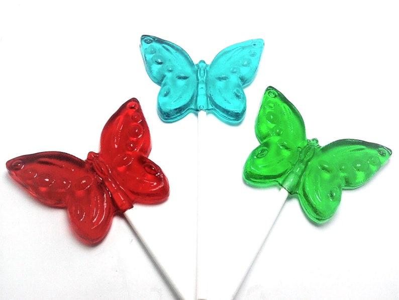 12 BUTTERFLY LOLLIPOPS Garden Party, Tea Party image 2