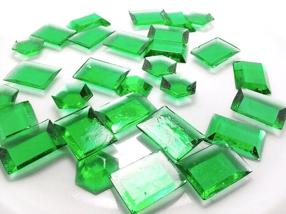 GREEN EDIBLE SUGAR Gems - Cupcake Toppers, Cake Decorations, Candy or Dessert Table, Sugar Gems, Edible Gems Il_570xn