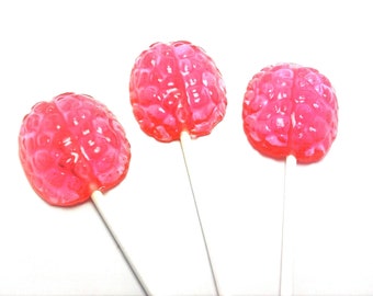12 TRANSPARENT BRAIN LOLLIPOPS - Hard Candy Lollipops, Mad Scientist Party, Halloween Party Favors