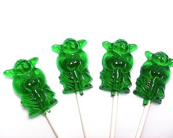 12 STAR WARRIOR GREEN Guy Lollipops - Space Party