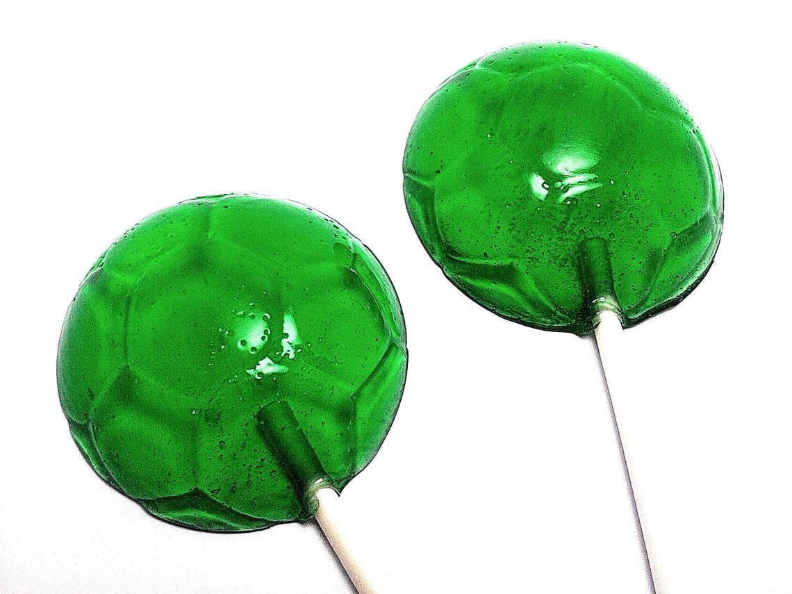 12 LARGE SOCCER BALL Lollipops Sport Lollipop Favors Etsy