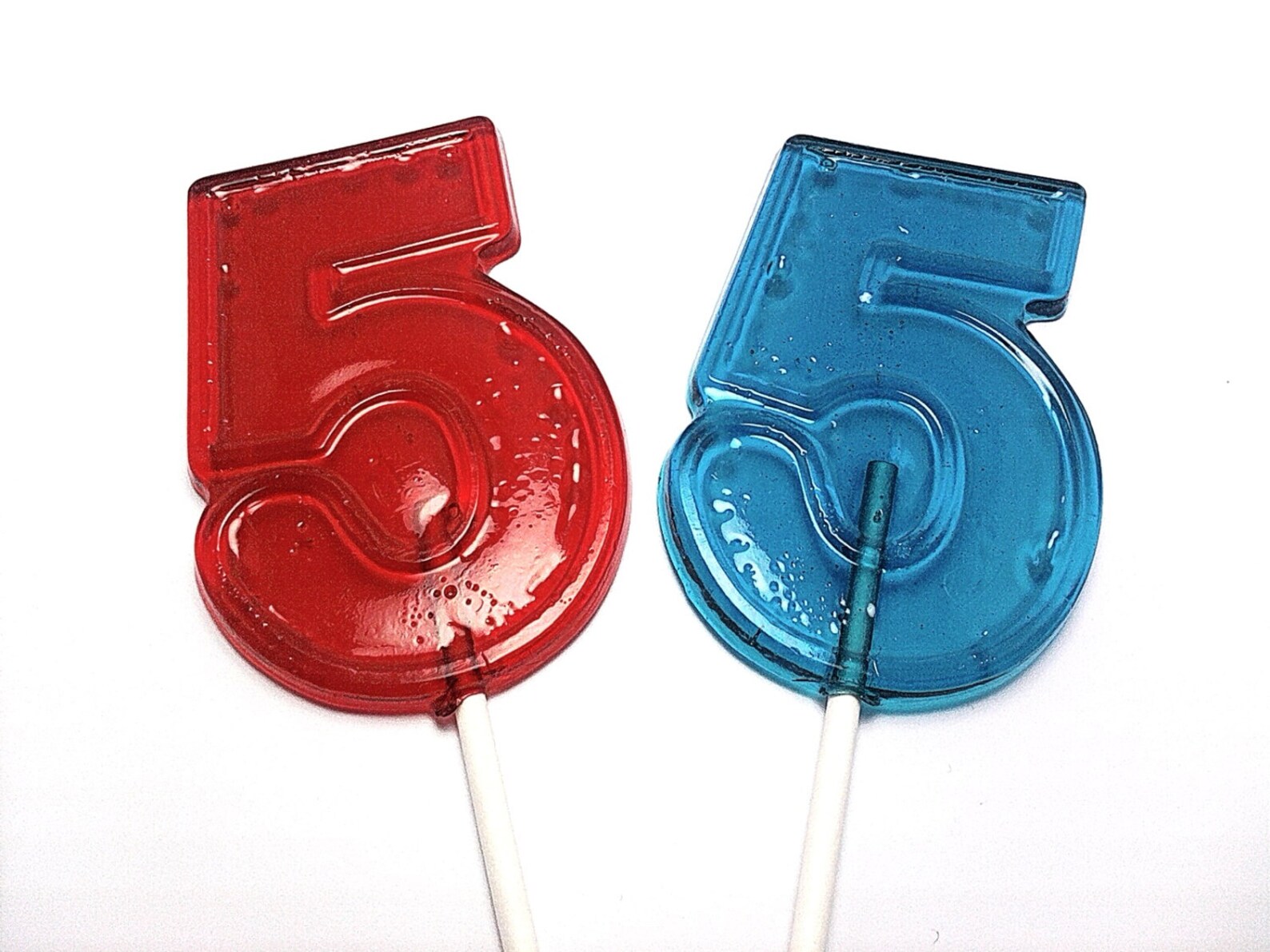 12 LARGE NUMBER LOLLIPOPS Hard Candy Numbers 1 Through 9 Etsy