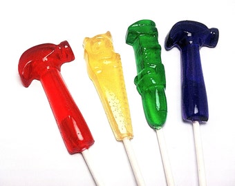 12 LARGE CONSTRUCTION TOOL Lollipops - Constructiion Party, Father's Day Gift