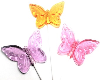 12 SCHMETTERLINGS LOLLIPOPS - Gartenparty, Teeparty