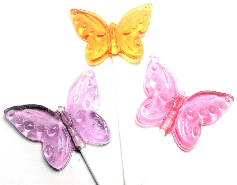 12 BUTTERFLY LOLLIPOPS Garden Party, Tea Party image 1