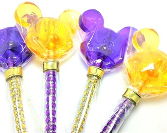 12 MALE MOUSE LOLLIPOPS with Bling Sticks - Mouse Party, Baby Shower Favors