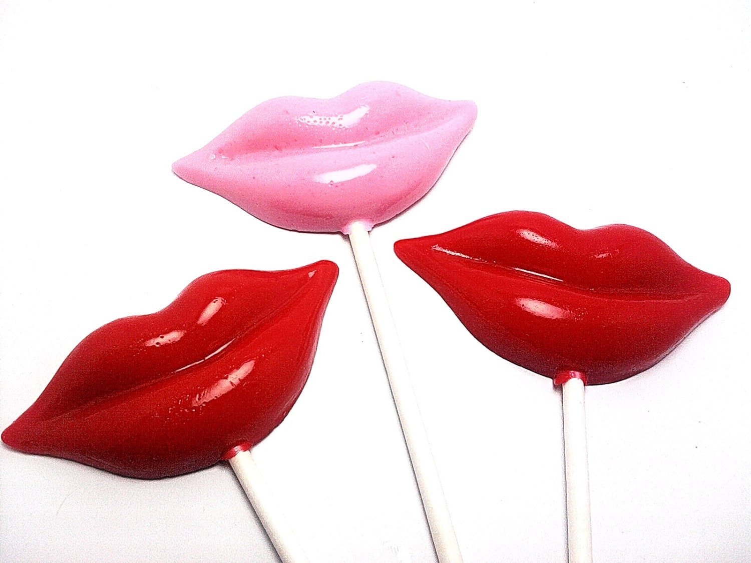 12 OPAQUE KISSING LIP Lollipops Hard Candy Lollipops Etsy