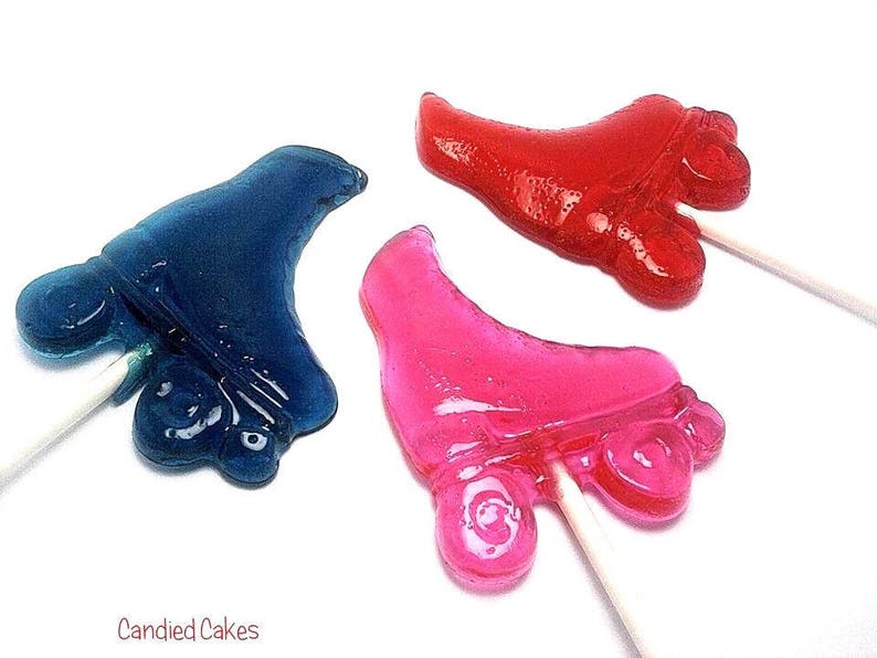 12 ROLLER SKATE LOLLIPOPS Roller Skate Party Favors image 1