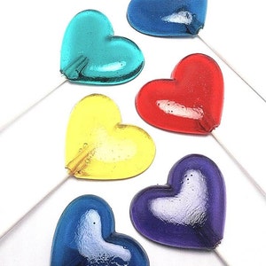 12 2 INCH HEART LOLLIPOPS Valentines Day or Wedding Lollipops image 4