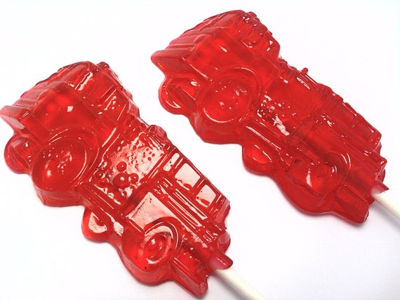 10 FIRE TRUCK LOLLIPOPS - Fire Truck Themed Party Il_570xn