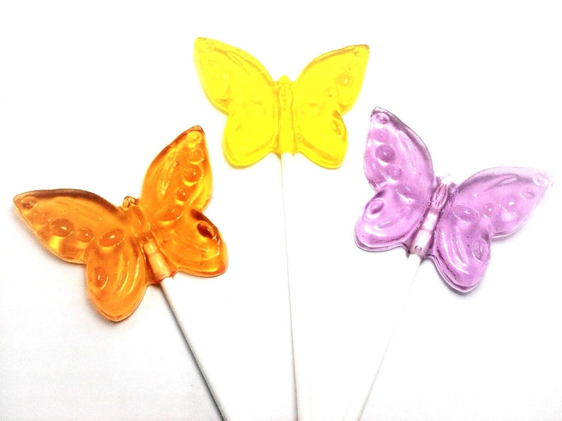 12 BUTTERFLY LOLLIPOPS Garden Party, Tea Party image 3