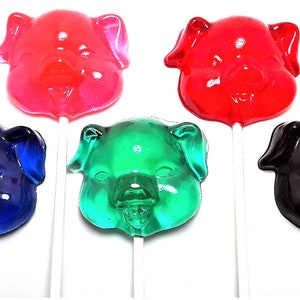 12 LARGE PIG LOLLIPOPS - Farm Party Favors, Farm Theme, Pig Roast