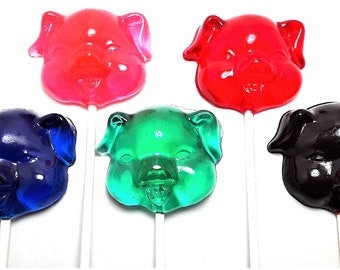 12 grandes sucettes de porc - Cadeaux de fête à la ferme, thème Rôti de porc