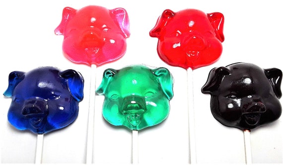 12 LARGE PIG LOLLIPOPS Farm Party Favors Farm Theme Pig Roast Etsy