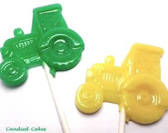 10 OPAQUE TRACTOR LOLLIPOPS -  Farm Party, Tractor Party
