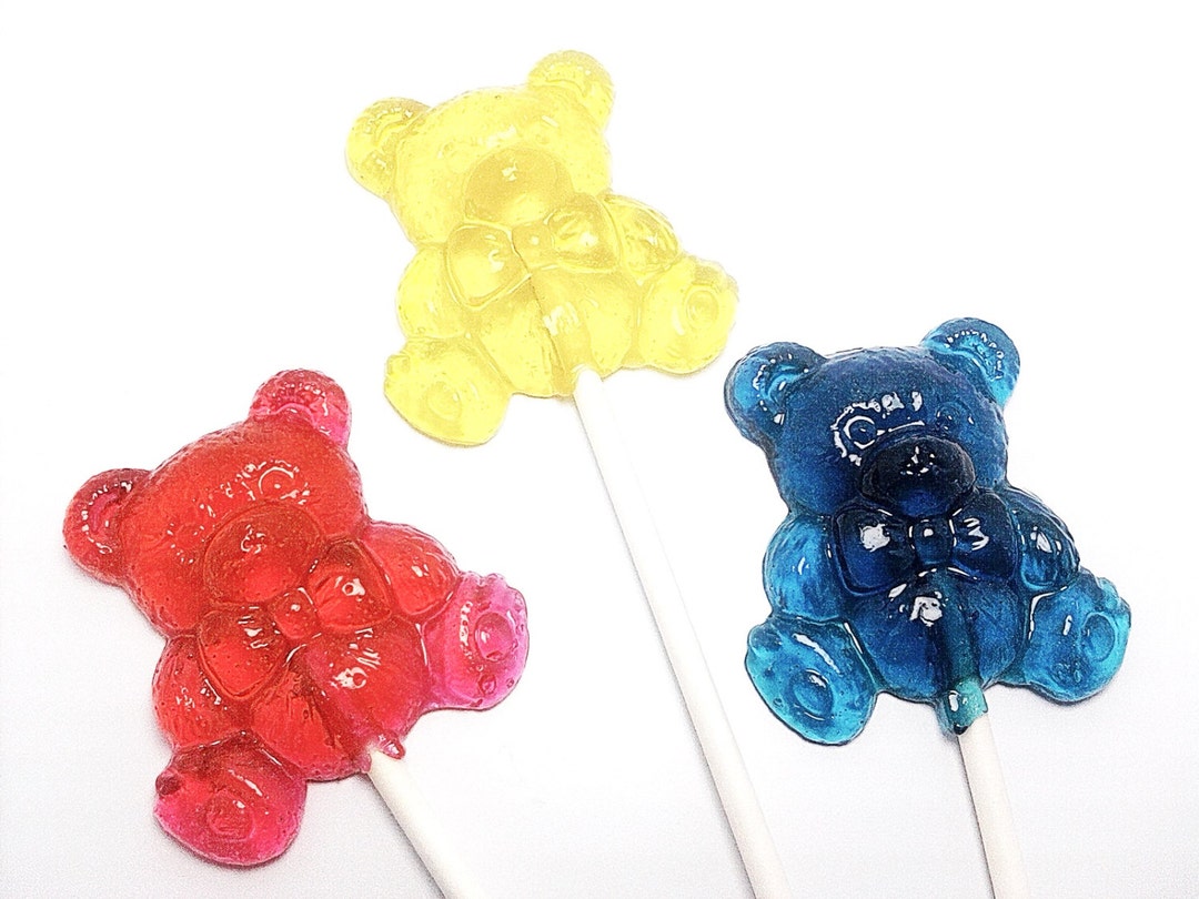 12 TEDDY BEAR LOLLIPOPS - Baby Shower Favors - Etsy