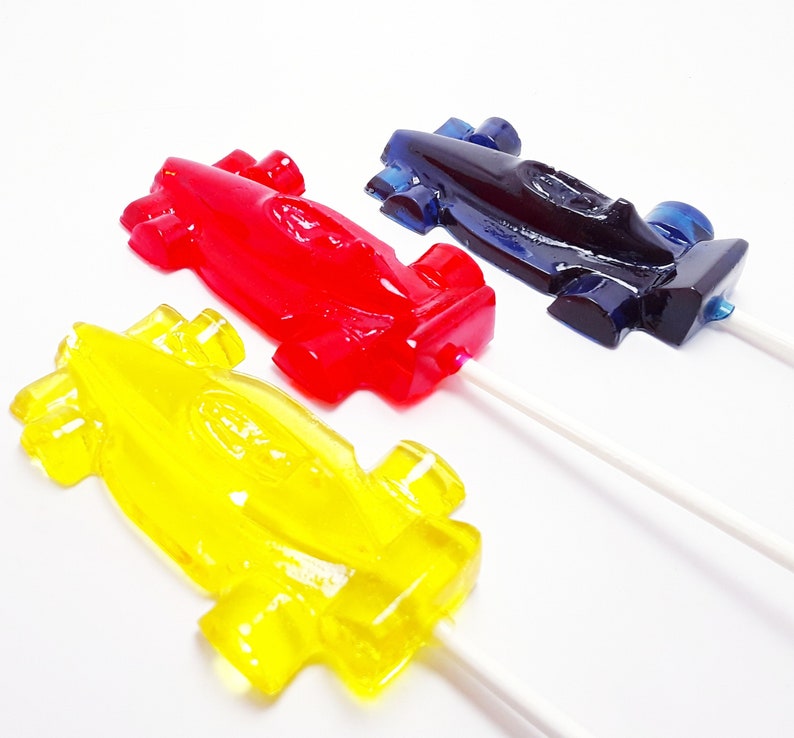 12 XLARGE RACE CAR Lollipops Race Car Party, Personalized Tags not included Sold Separately image 1