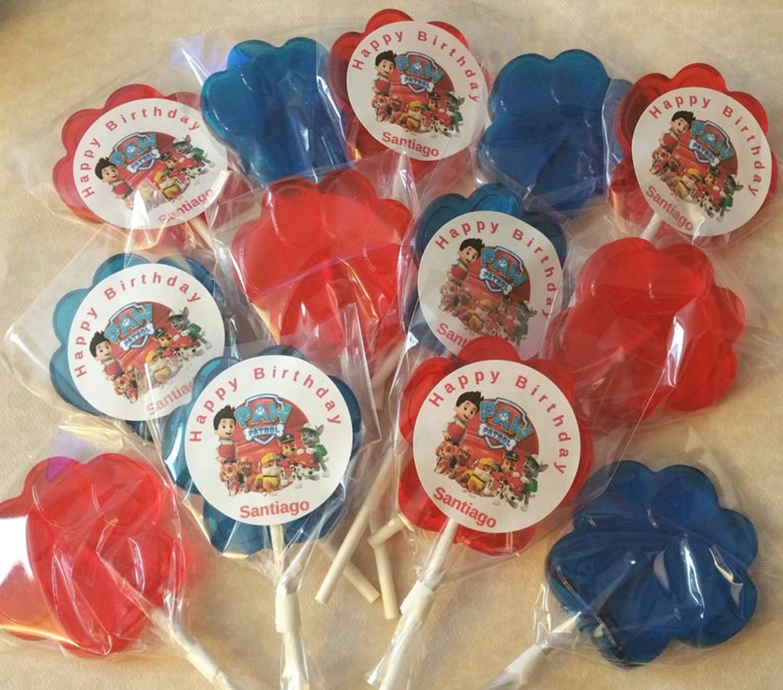 12 DOG PAW PRINT Lollipops Kid Party Favors Etsy