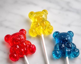 12 TEDDY BEAR LOLLIPOPS - Baby Shower Favors - Etsy