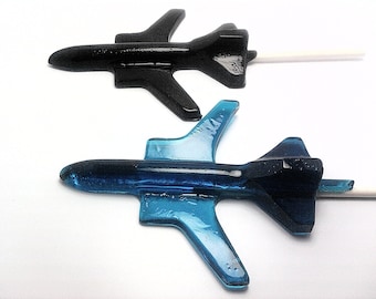 12 LARGE JET PLANE Lollipops - Airplane Favors