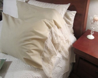Details about   2pcs Velvet Quilted Cotton Lace Pillow Cases Bed Home Decor Pillow Cover 48x74cm 