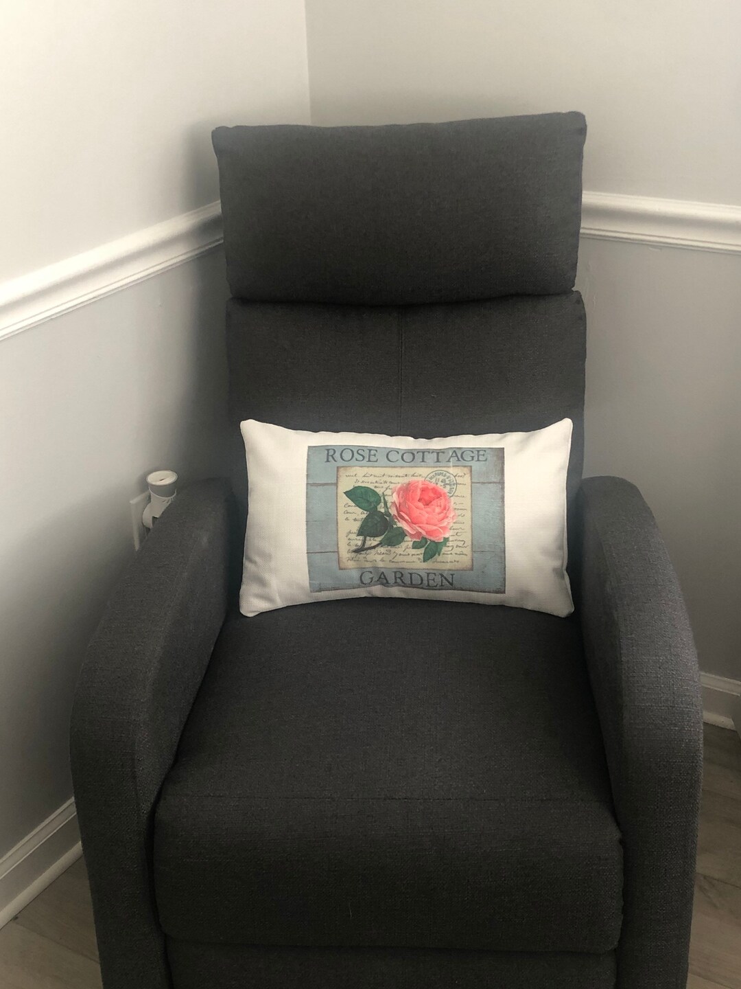 Rose Garden Pillow/ Lumbar Pillow Cover/ Rose Lumbar Pillow Etsy