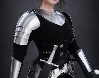 Handmade Steel Armor Set: Female Warrior LARP Cosplay