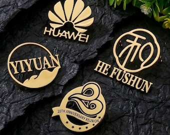Broche con logotipo personalizado, pin personalizado, pines esmaltados, pines de solapa para empresas, broches con símbolos, regalo para él, logotipo de empresa personalizado, broche