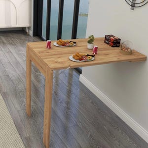 An der Wand befestigter Klapptisch mit Rahmen, platzsparender Küchen- & Esstisch, Murphy-Schreibtisch in benutzerdefinierter Größe (24 „x36“)